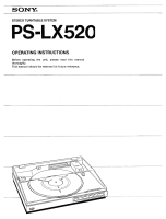 Sony PS-LX520 - Owners Manual 
